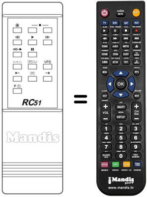 Mando a distancia equivalente RC 51