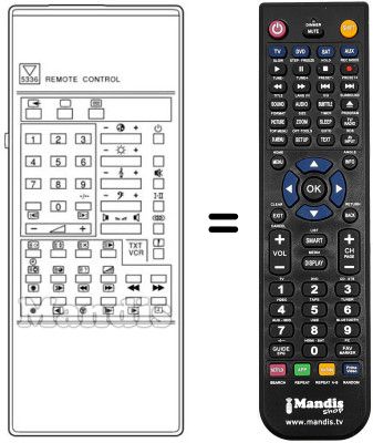 Mando a distancia equivalente RC 5336