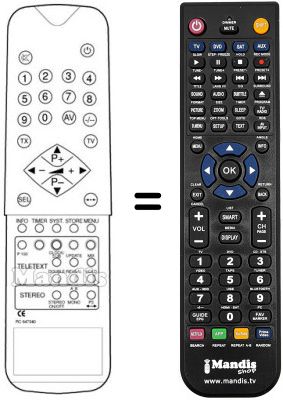 Replacement remote control Trans Continents BR 5538