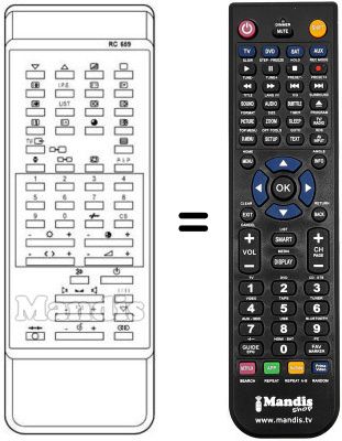 Comandament a dist&agrave;ncia equivalent RC 659