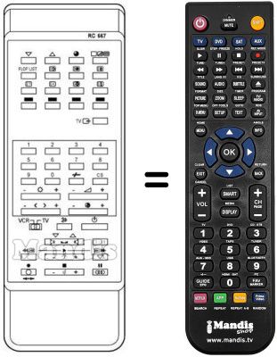 Mando a distancia equivalente Fisher CCF 6305