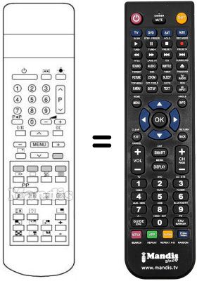 Mando a distancia equivalente RC 8077