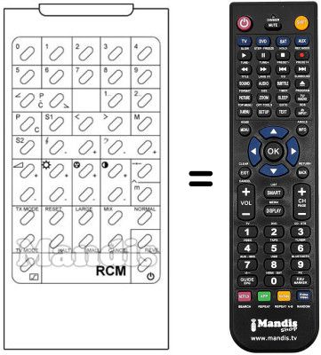 Mando a distancia equivalente RCM STEREO Mando a distancia equivalente RCM STEREO