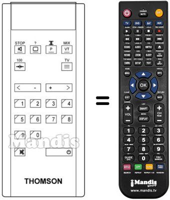 Mando a distancia equivalente Thomson TS 5171 PSN Mando a distancia equivalente Thomson TS 5171 PSN