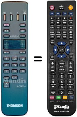 Comandament a distància equivalent RCT 3016 Comandament a distància equivalent RCT 3016