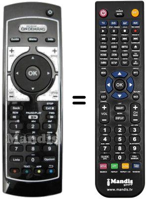 Replacement remote control Telesystem TS 7520 HD