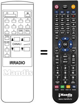 Replacement remote control Irradio VULCANO 14'