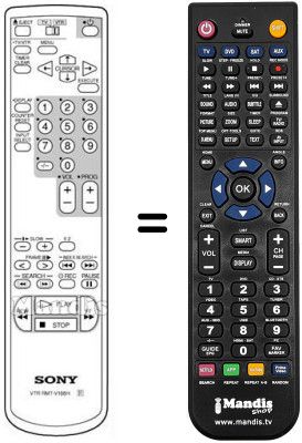 Mando a distancia equivalente RMT-V166 H