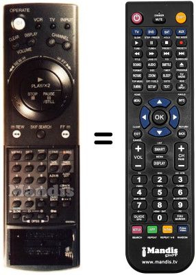 Replacement remote control Sharp VC H94 GM