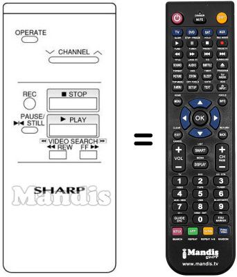 Replacement remote control Sharp VC 781 S