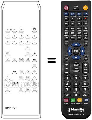 Mando a distancia equivalente SHP 101