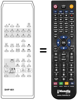 Mando a distancia equivalente SHP 401