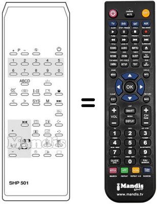 Mando a distancia equivalente SHP 501