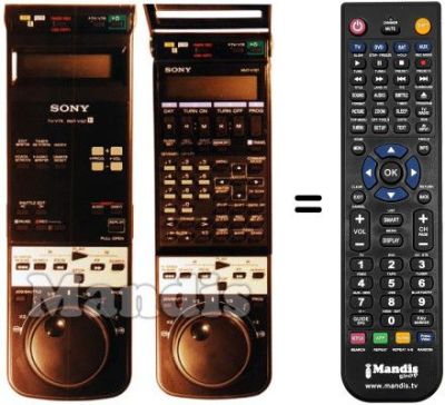 Mando a distancia equivalente Sony SLV-725