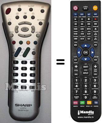 Replacement remote control Sharp LC 37 P55