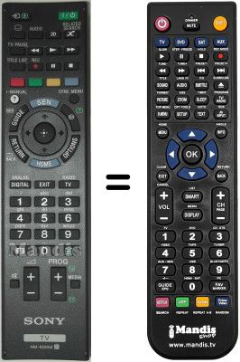 Mando a distancia equivalente Sony KDL-55 HX755