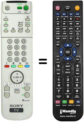 Mando a distancia equivalente Sony KP-61 PS2