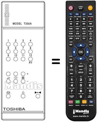 Replacement remote control T-535 A