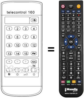 Replacement remote control 583.273 Replacement remote control 583.273