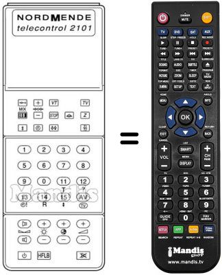 Replacement remote control 583.480 Replacement remote control 583.480