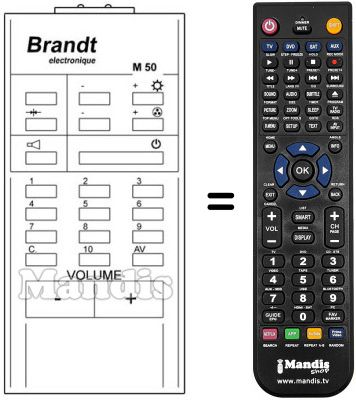 Replacement remote control Arc En Ciel D 36 FI Replacement remote control Arc En Ciel D 36 FI