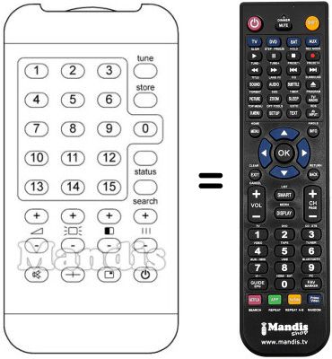 Mando a distancia equivalente TRD 99 / 16