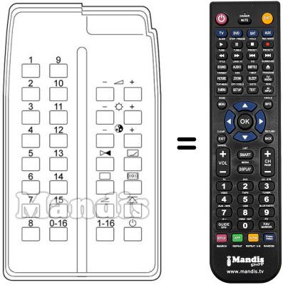 Replacement remote control TRD 99 / 16