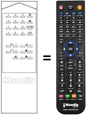 Replacement remote control RM 100