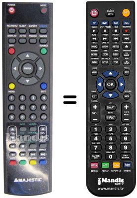 Replacement remote control AUDIOLA TVDB 754 TFT