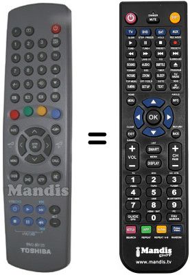 Comandament a distància equivalent Toshiba 32 MW 7 DG