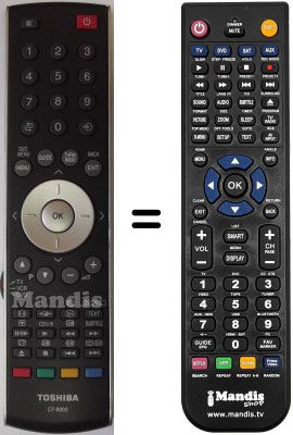 Replacement remote control Toshiba 32 WLT 66 Replacement remote control Toshiba 32 WLT 66