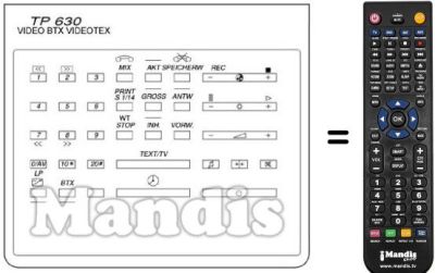 Replacement remote control TP 630