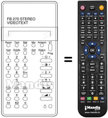 Replacement remote control UNIVERSUM 9589672