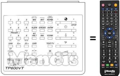 Replacement remote control UNIVERSUM 9597592