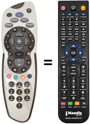 Replacement remote control URC 1655-00R00