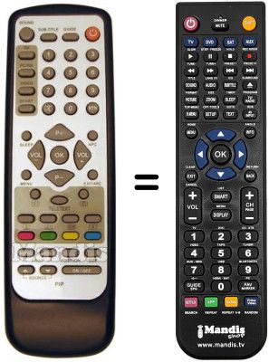 Mando a distancia equivalente DECCA V 32 HCHK