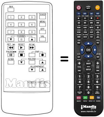 Replacement remote control LG V 9200