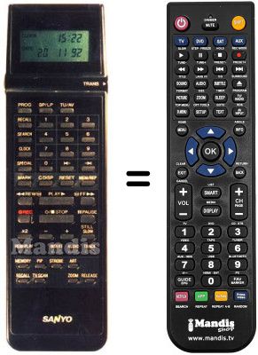 Mando a distancia equivalente Sanyo VHR-D4800 I
