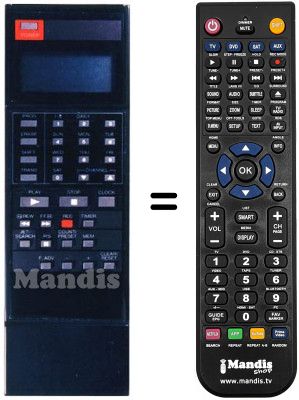 Comandament a distància equivalent VRI 606 Comandament a distància equivalent VRI 606