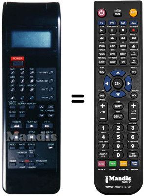 Comandament a distància equivalent VRI 616 Comandament a distància equivalent VRI 616
