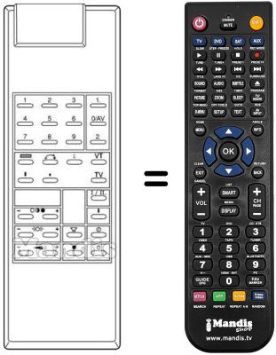 Replacement remote control 5652 09 12