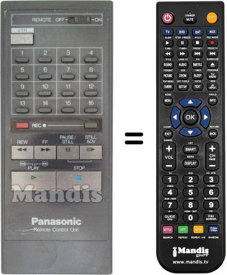 Mando a distancia equivalente Panasonic NV-730