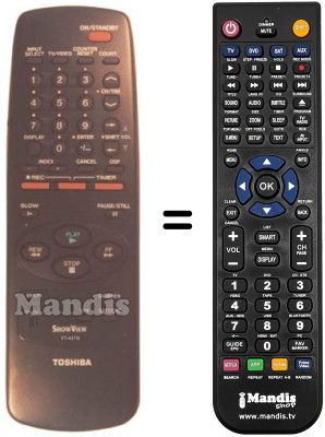 Replacement remote control Toshiba V 427 G