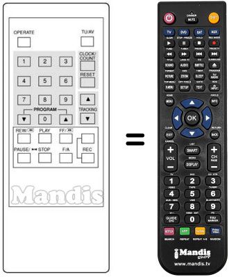 Mando a distancia equivalente SOUND WAVE VH 210 RC Mando a distancia equivalente SOUND WAVE VH 210 RC