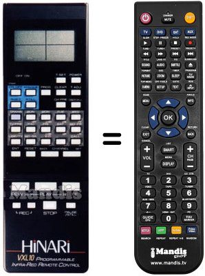 Mando a distancia equivalente VXL 10