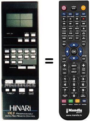 Mando a distancia equivalente VXL 9