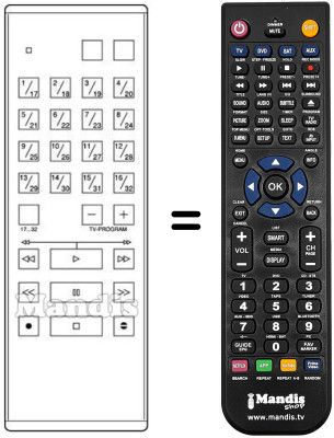 Replacement remote control VZ 903