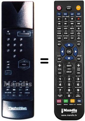 Mando a distancia equivalente Technisat ST 3002 S (ver. 1)