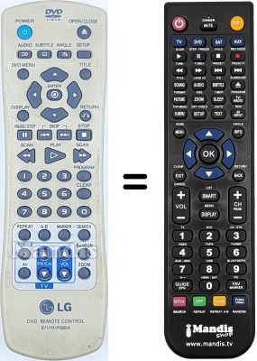 Replacement remote control LG DV 8900 C