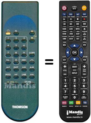 Mando a distancia equivalente Thomson ASR 08 T Mando a distancia equivalente Thomson ASR 08 T